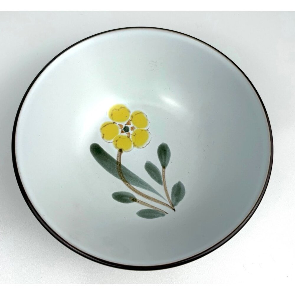 Noritake Stoneware Soup/Cereal Bowl Hello Spring Yellow Flower 6.5” Japan
